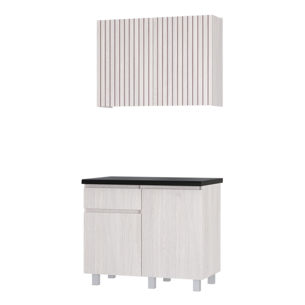 Кухня Тренд 1 м, Ясень белый