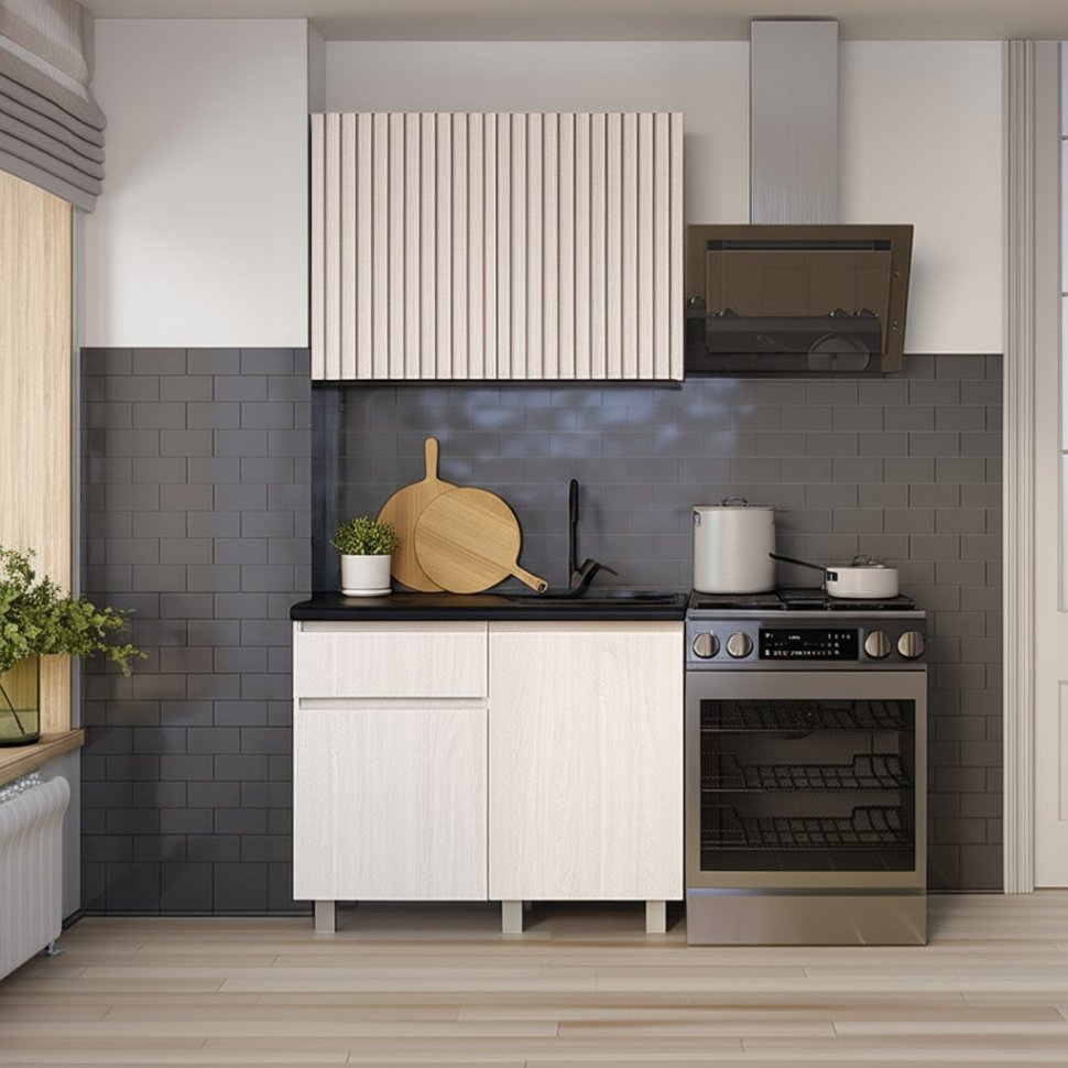 Кухня Тренд 1 м, Ясень белый