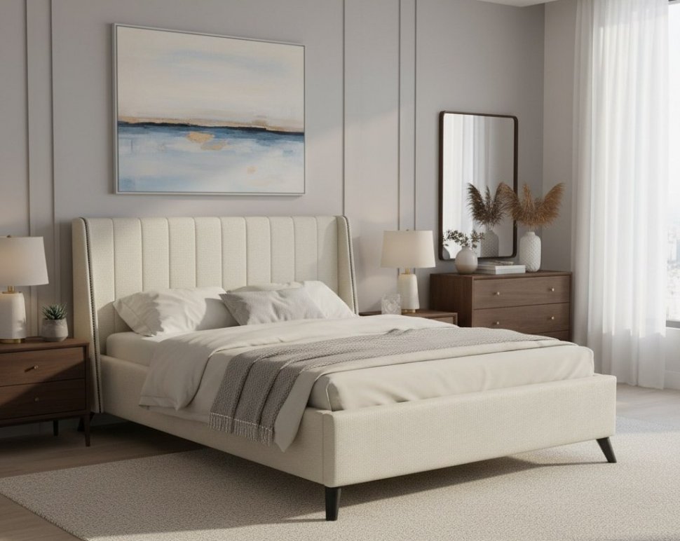 Мелисса кровать 160 Тори 56 светло-бежевый