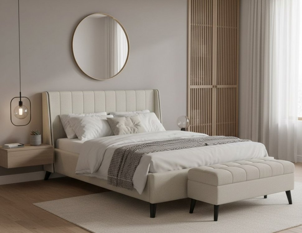 Мелисса кровать 160 Тори 56 светло-бежевый