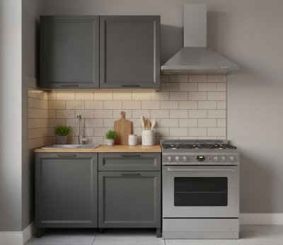 Кухня Римини 1200 диамант серый