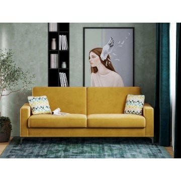 Диван-кровать Алекс 3Т модель 047 Геометрия 69/Ультра Мустард