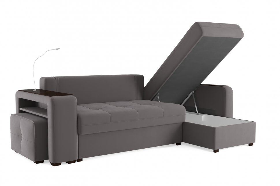 Диван угловой Smart 4 Б4-2Т-1Пф-Б3 Велюр Velutto 19