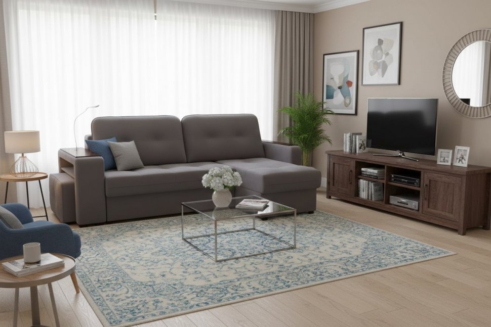 Диван угловой Smart 4 Б4-2Т-1Пф-Б3 Велюр Velutto 19