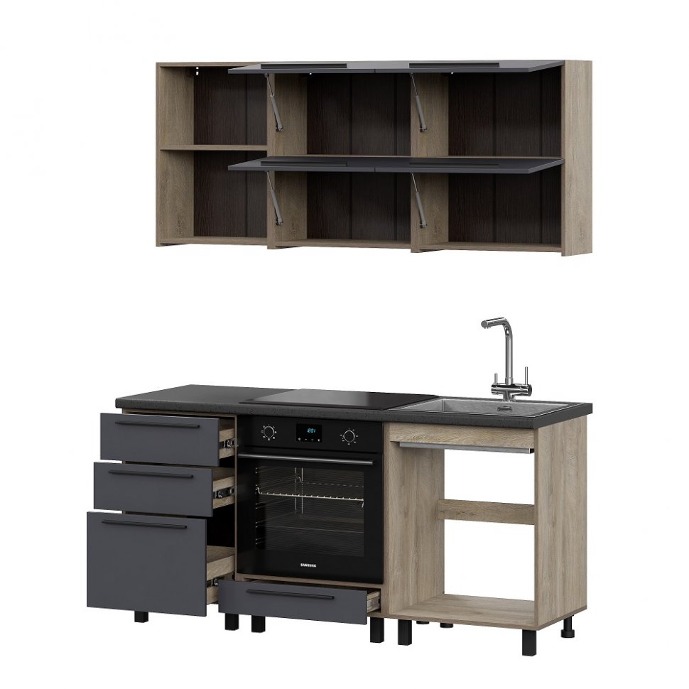 Шкаф под духовку 60 см Этна 6д1я (Софт Графит)