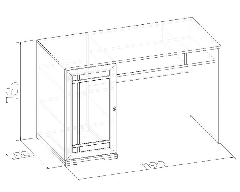 Стол письменный Sherlock 115 Глазов (Орех шоколадный)