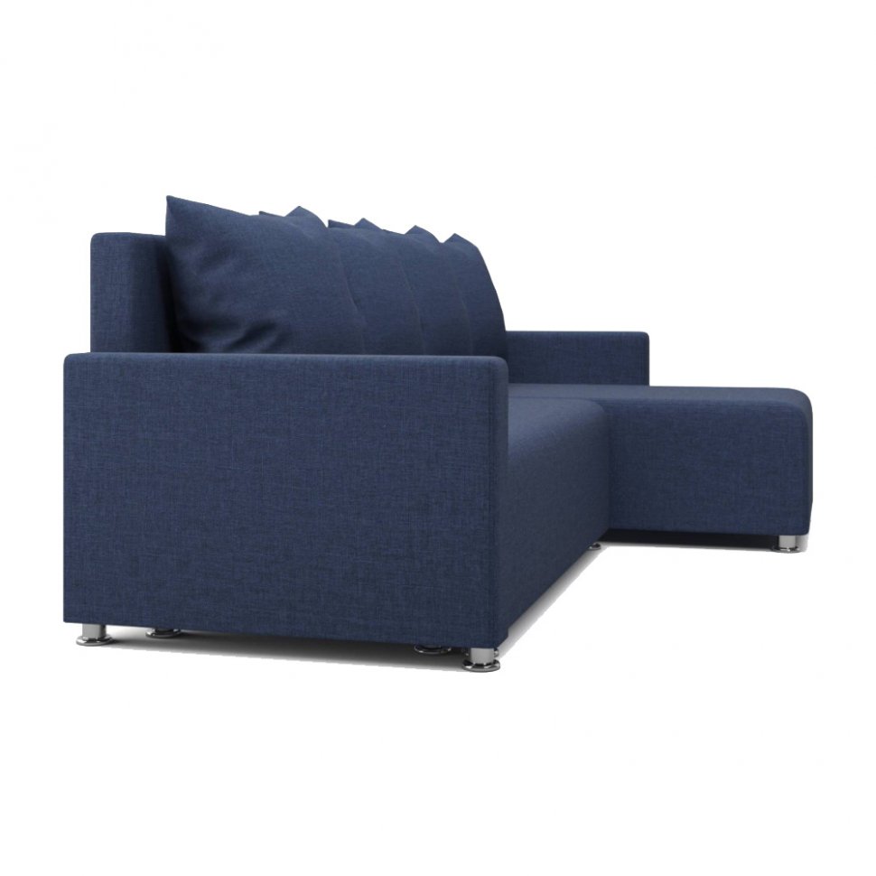 Диван угловой еврокнижка Челси (Темно-синий)
