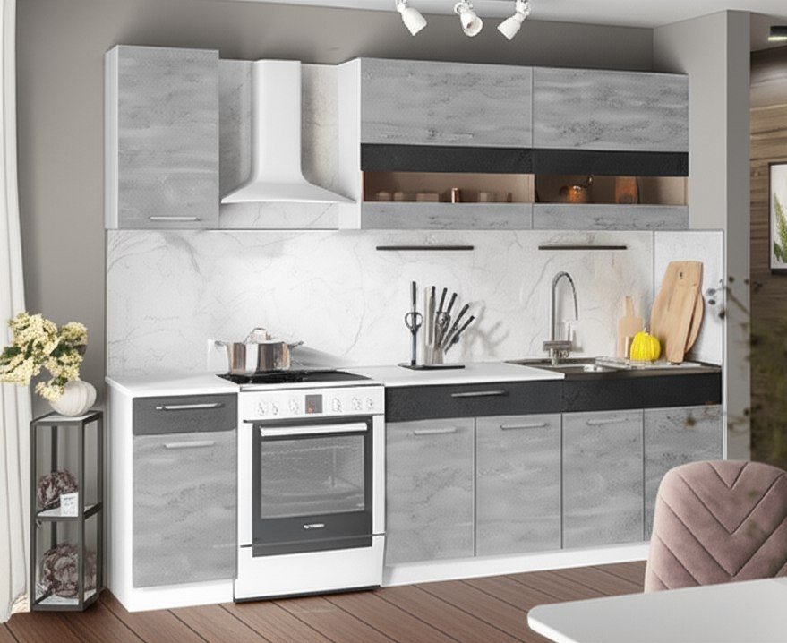 Кухня Маша 2,0 м, камень