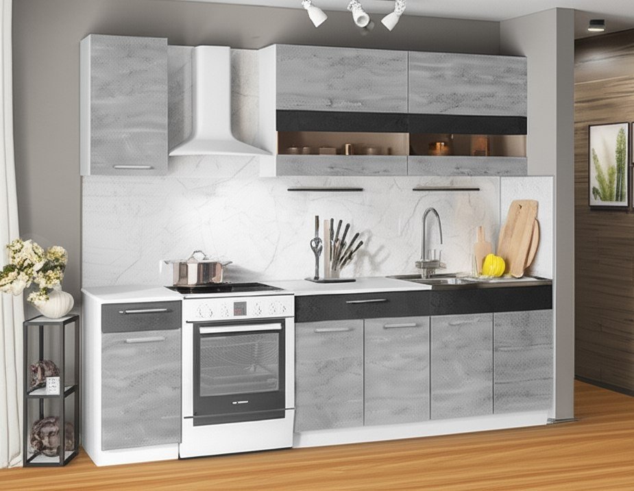 Кухня Маша 2,0 м, камень