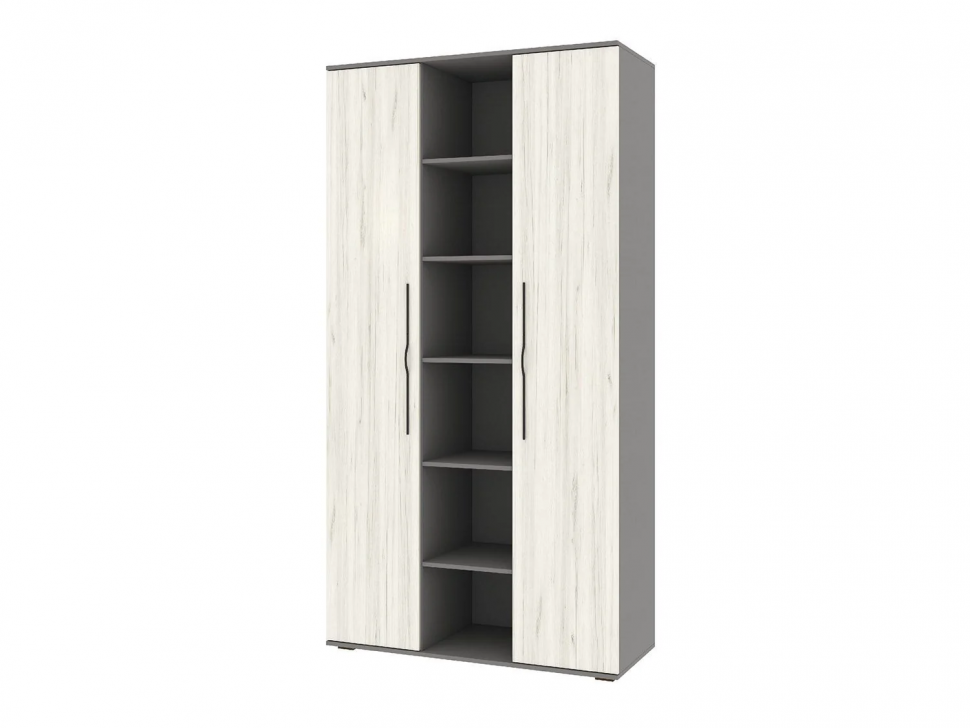 Бастион Шкаф с нишей/ Дуб Крафт Белый / Серый Шифер
