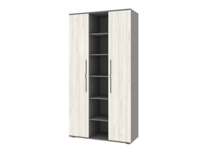 Бастион Шкаф с нишей/ Дуб Крафт Белый / Серый Шифер