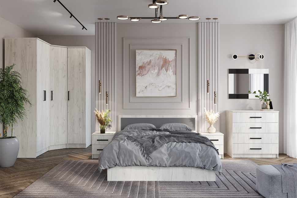 Комод Фиеста, Дуб крафт белый