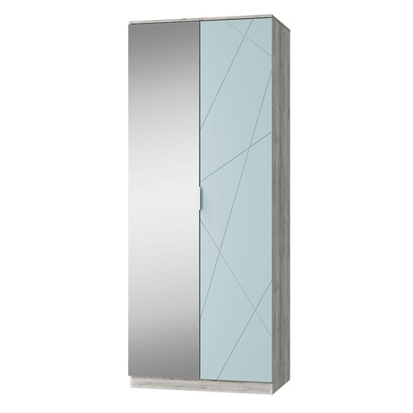 Шкаф двухдверный с зеркалом Лагуна (MLK)