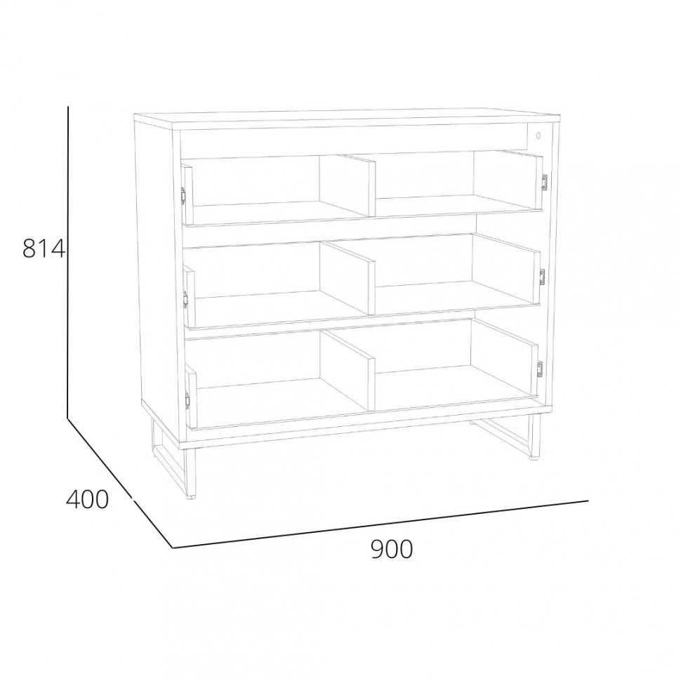 НМ 014.25 Комод Фолк Дуб Гранж песочный