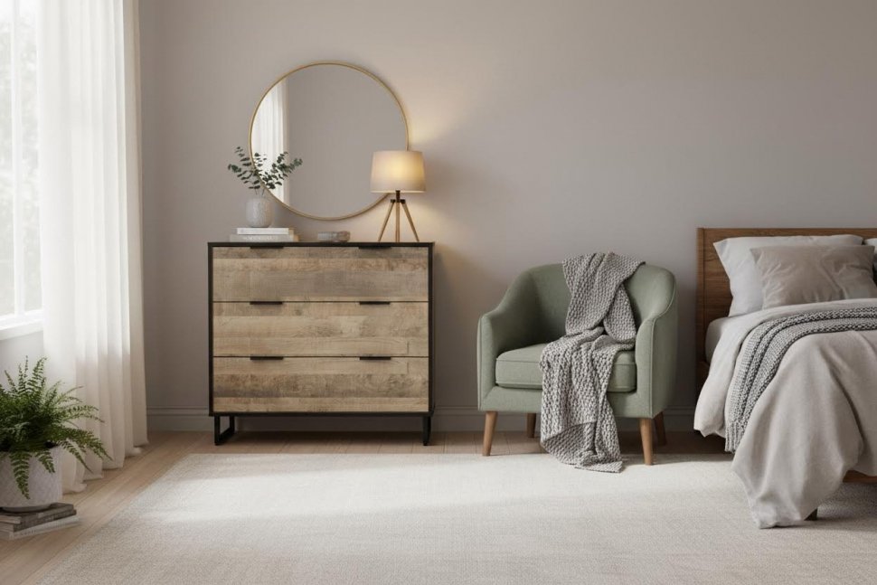 НМ 014.25 Комод Фолк Дуб Гранж песочный