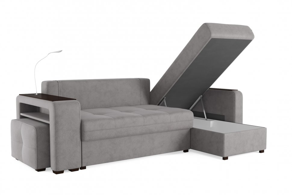 Диван угловой Smart 4 Б4-2Т-1Пф-Б3 Велюр Кашемир 890