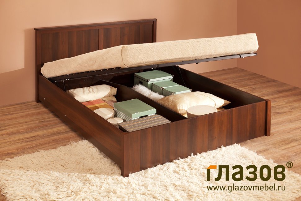 Кровать 160х200 Sherlock 42.2 с подъемным механизмом (Орех Шоколадный)