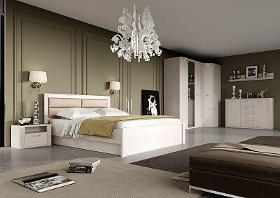 Кровать 160х200 Элана МебельГрад (Бодега Белая)