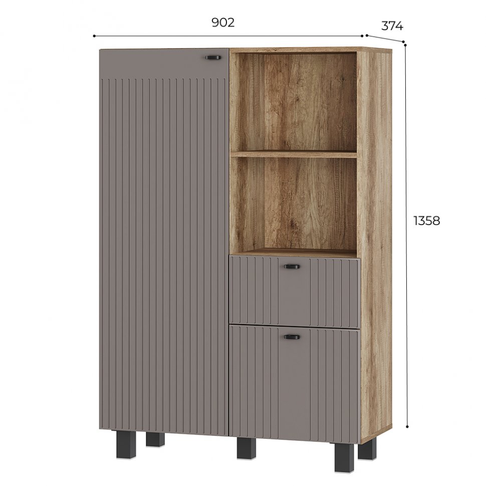 Гостиная Олива (Муссон софт / Дуб каньон) Комплект 1