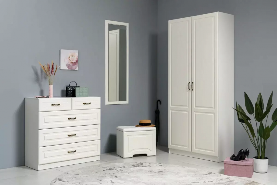 Ливерпуль Комод 10.103.01 Белый/Ясень ваниль