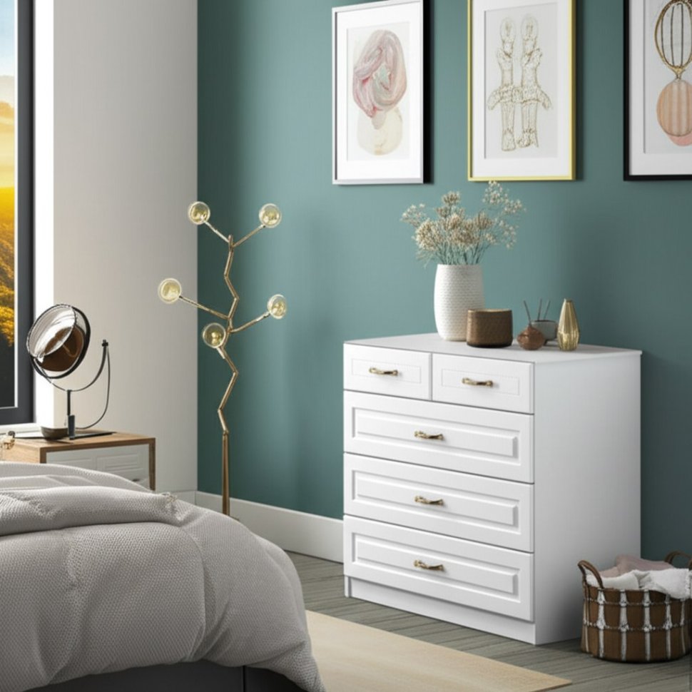 Ливерпуль Комод 10.103.01 Белый/Ясень ваниль