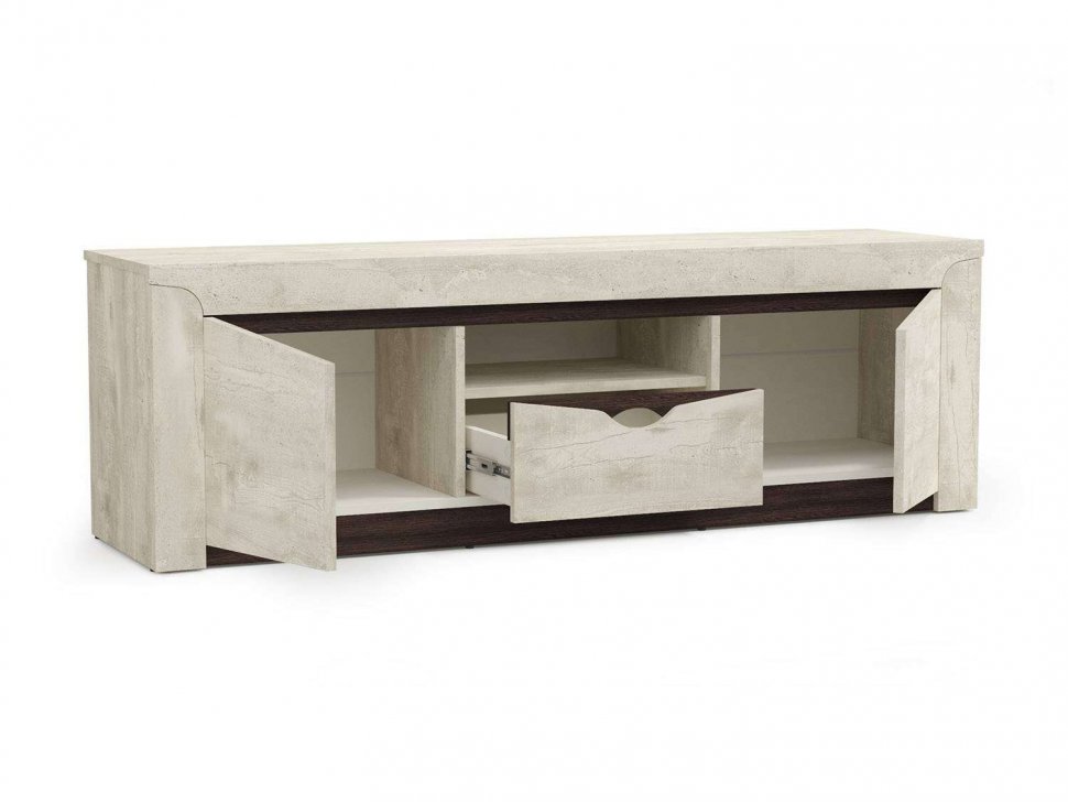 33.17 Лючия тумба под ТВ бетон/венге