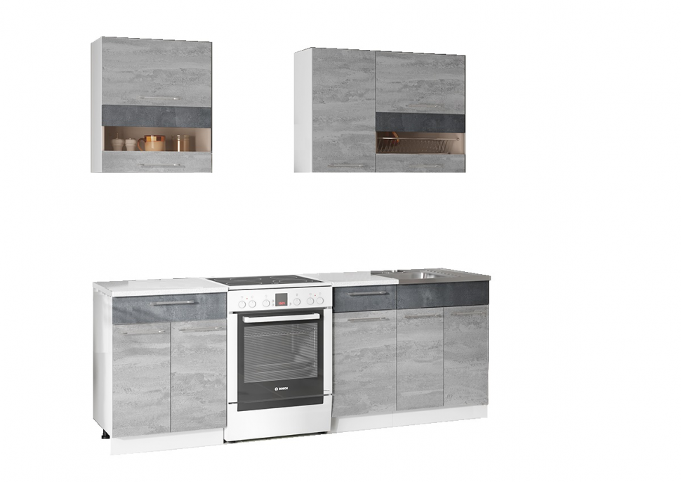 Кухня Маша 1,6 м, камень