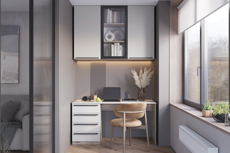 Шкаф навесной Урбан ШКН-07, Дуб смоки, Кашемир