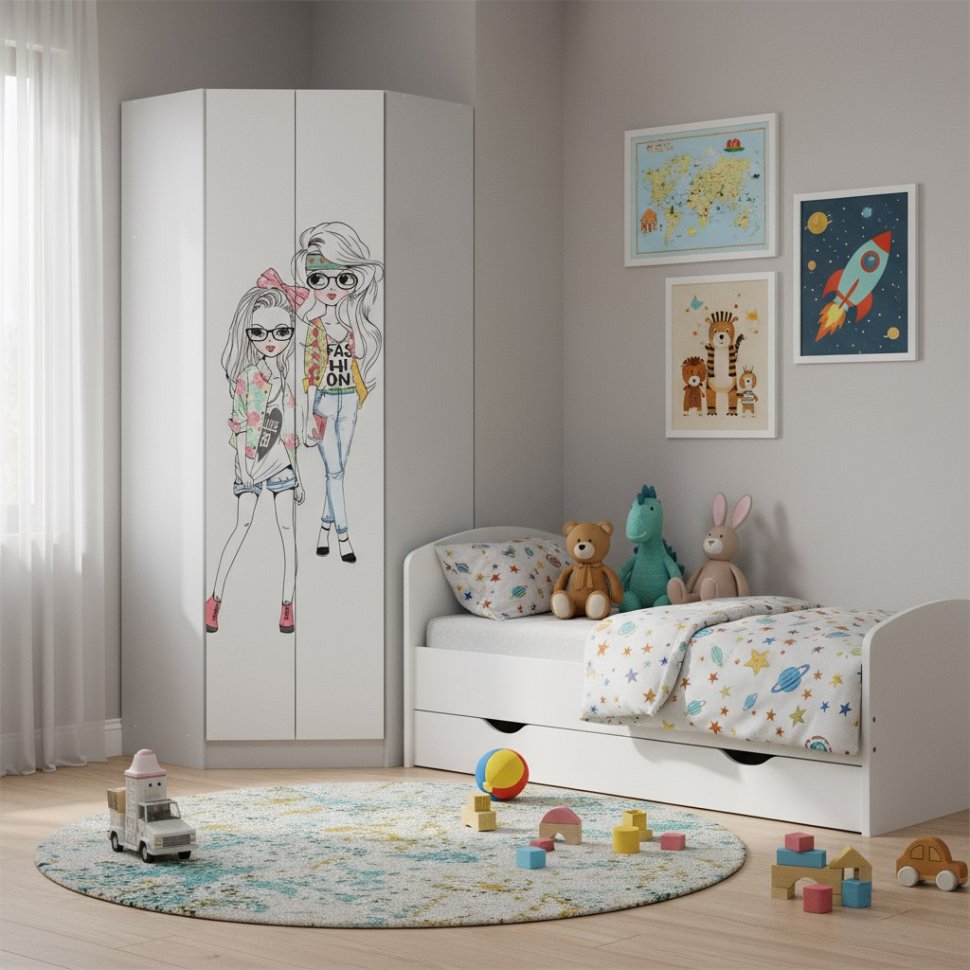 Шкаф угловой FASHION, Белый