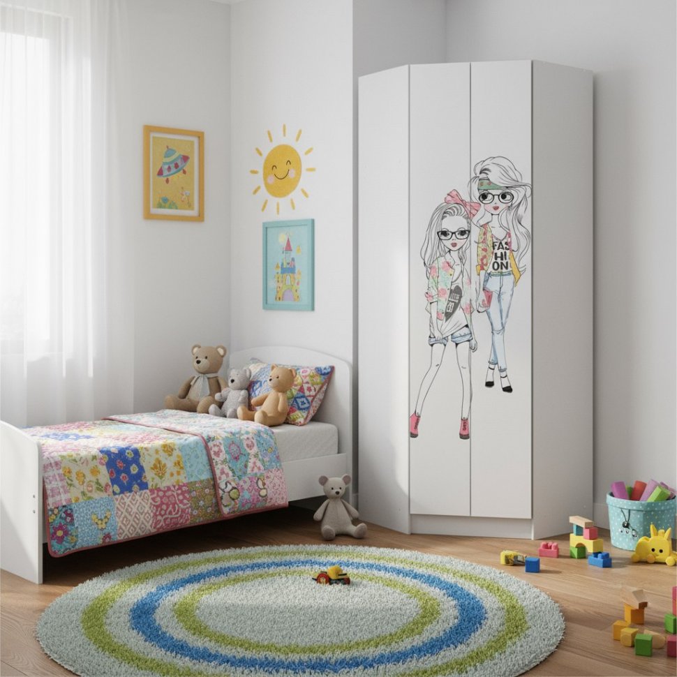 Шкаф угловой FASHION, Белый