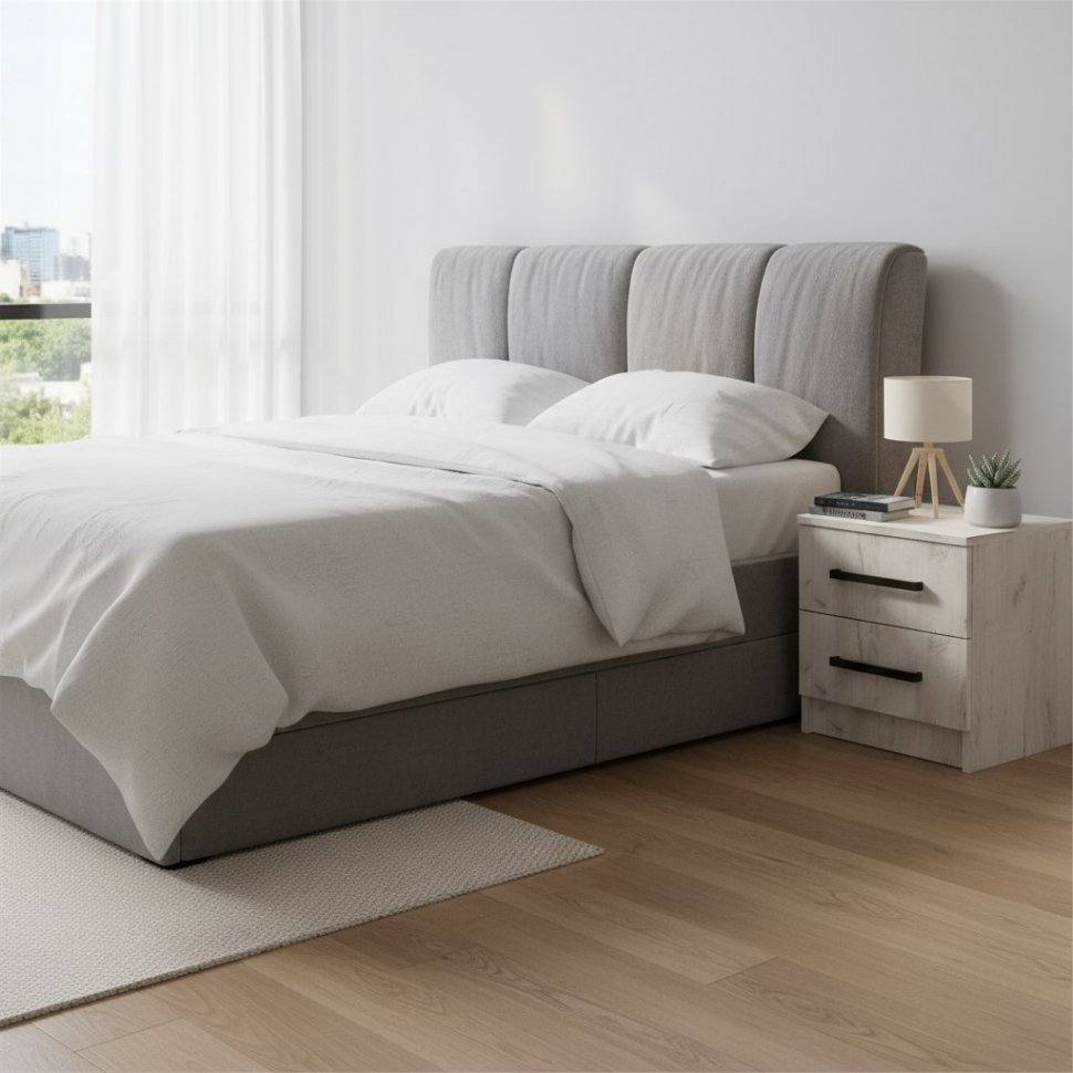 Тумбы прикроватные Фиеста (2 шт.), Дуб крафт белый