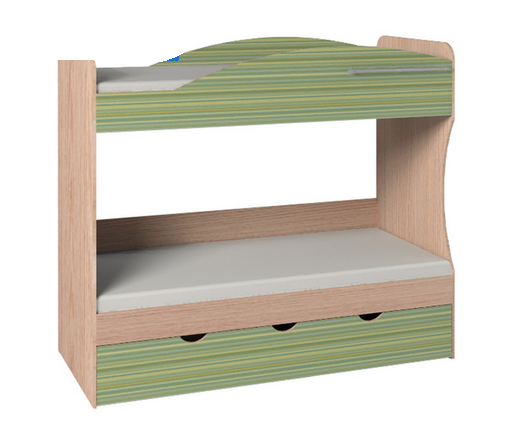 Кровать 80х200 двухъярусная Калейдоскоп 6 Глазов-мебель 