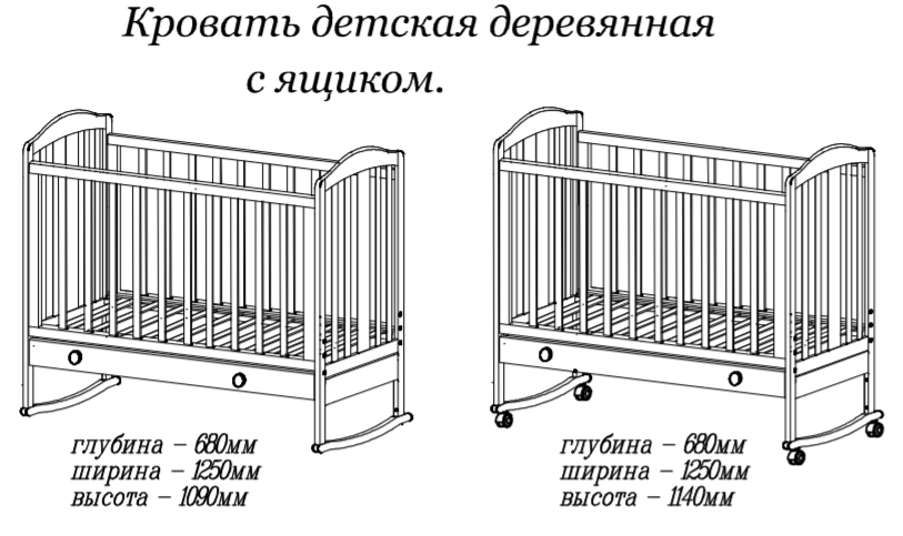 Кроватка для новорожденных Амалия 1 MLK (с ящиком) Белый