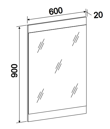 Зеркало настенное Лори (MLK) Дуб сонома
