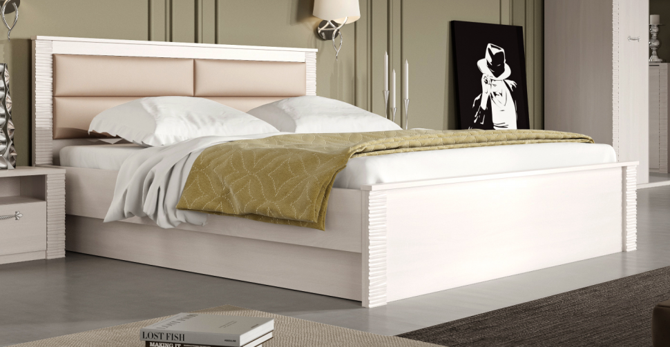 Кровать 160х200 Элана МебельГрад (Бодега Белая)