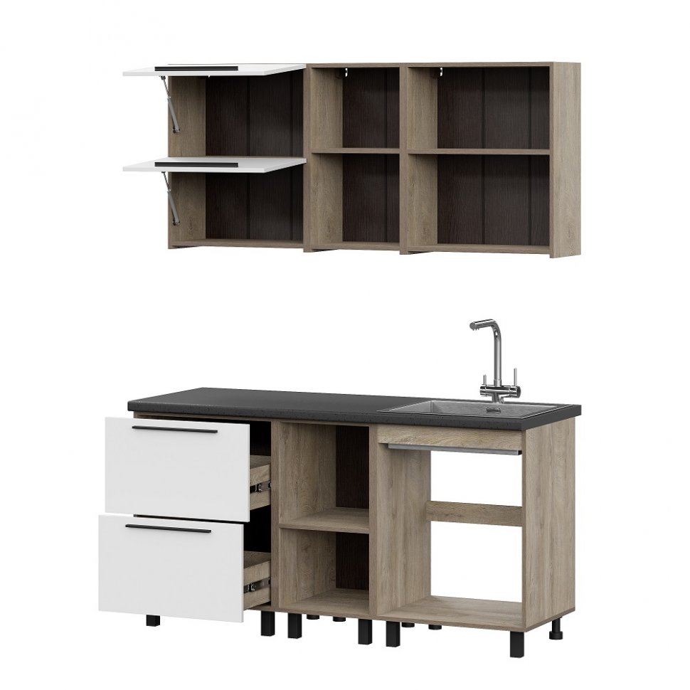 Шкаф кухонный напольный с ящиками 60 см Этна 6с2я (Софт Вайт)