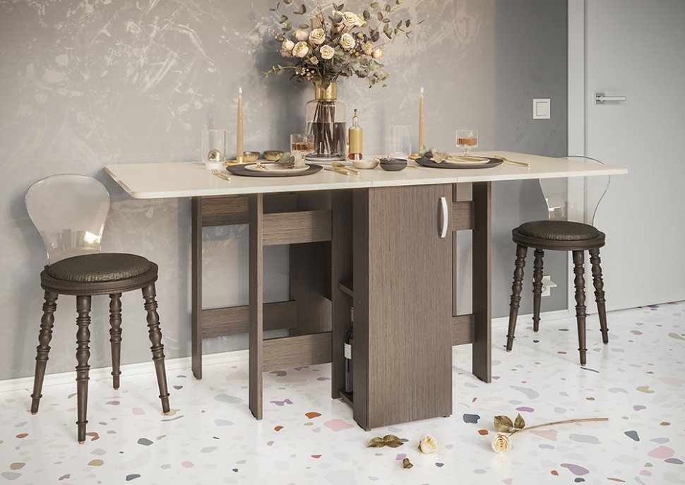 Стол-книжка с баром СТК-002 Венге / Дуб белфорд