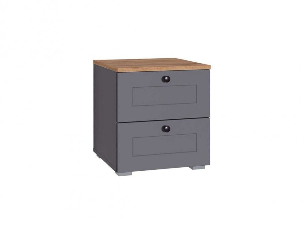 Остин Тумба прикроватная 16.152 графит/дуб золотой