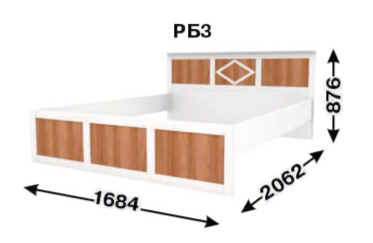 Кровать 160х200 Румба РБ3 с подъемным механизмом (Заречье)