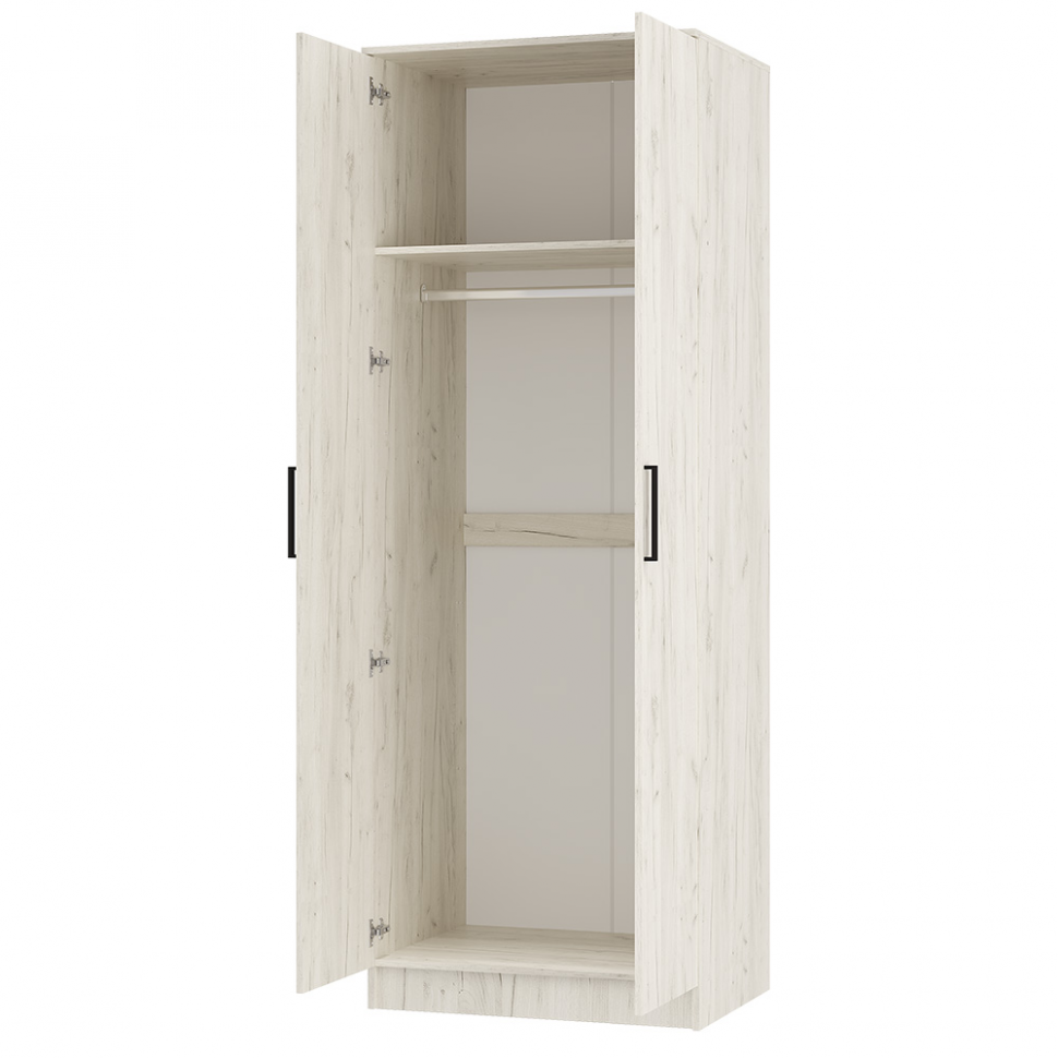 Шкаф 2-х створчатый Фиеста, Дуб крафт белый