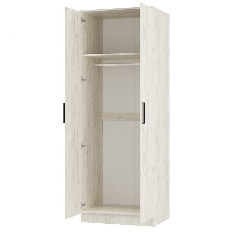 Шкаф 2-х створчатый Фиеста, Дуб крафт белый