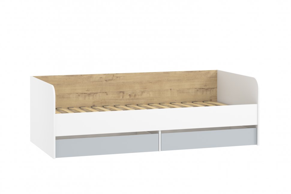 НМ 041.38 кровать Морти Дуб Бунратти/белый/серый