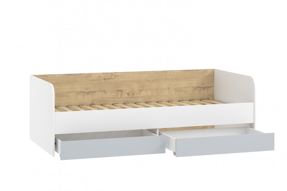 НМ 041.38 кровать Морти Дуб Бунратти/белый/серый