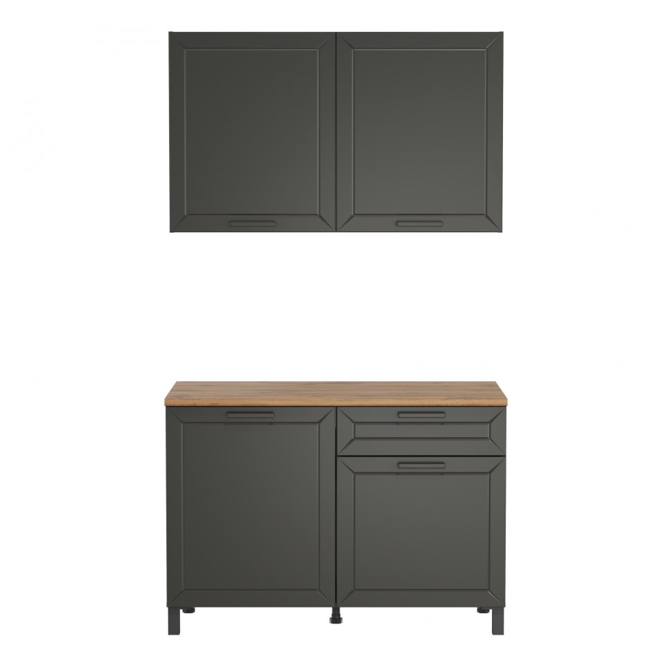 Кухня Мадрид 1200 диамант серый