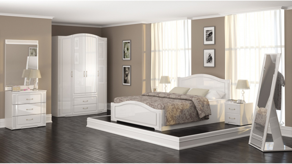 Кровать 140х200 Виктория 21 (Ижмебель) с латами