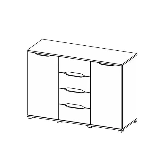 Комод-тумба 1200 Вега (Горизонт) Крафт белый