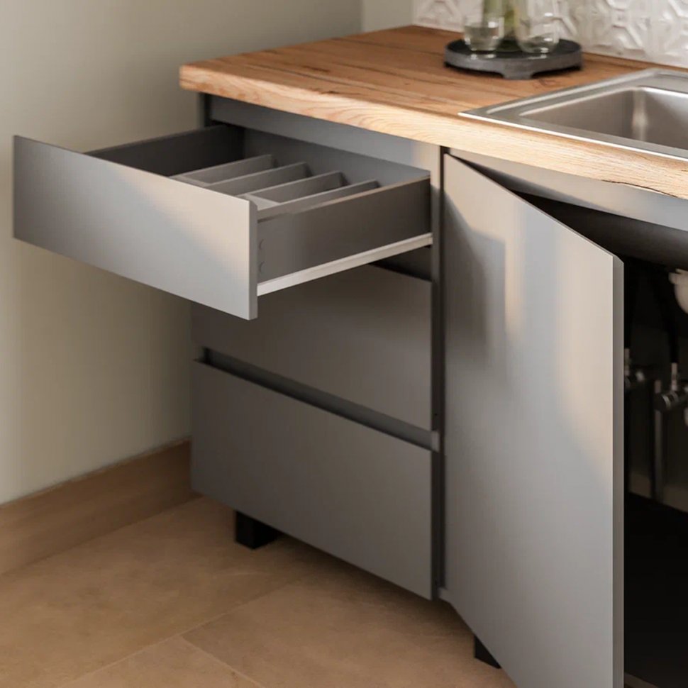 Кухня Асти 1,6м, Графит