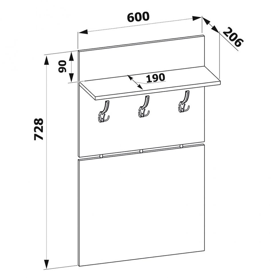 Прихожая ВШ-4 + ТП-11 + ШО-4 Белый