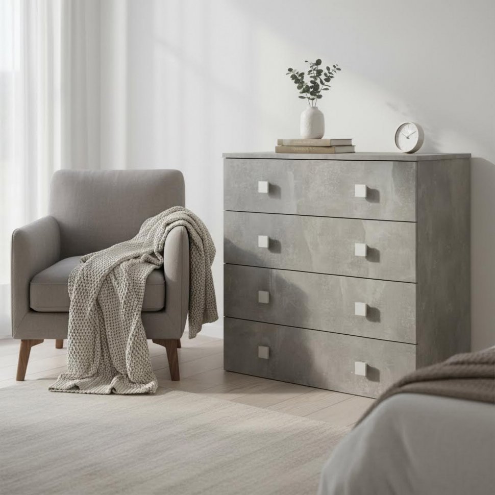 Комод Лофт-4 Бетон ателье