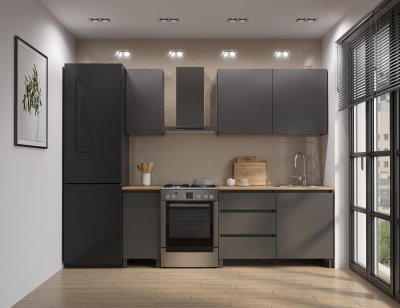 Кухня София 1600 диамант серый